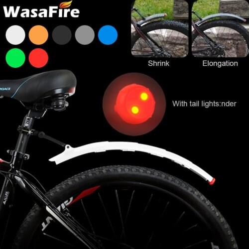 Retractable Bike Fenders Set Road Mountain Bike Front & Rear Fender MTB Mudguard Tyre Mud Guard with LED Light Cycling Part