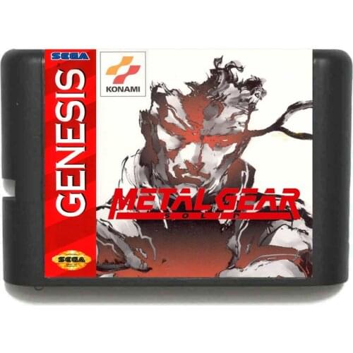 Metal Gear Solid 16 bit MD Game Card For Sega Mega Drive For Genesis