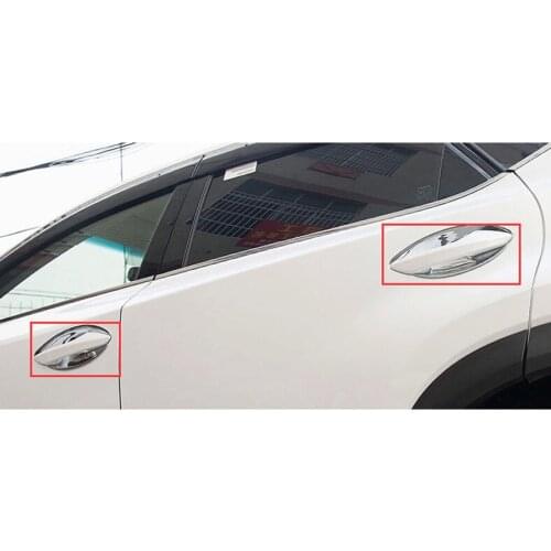 4Pcs Car Exterior Door Handle Bowl Cover Styling Sequin Mouldings Trim For Lexus NX NX200 NX200T NX300H 2015 Chrome