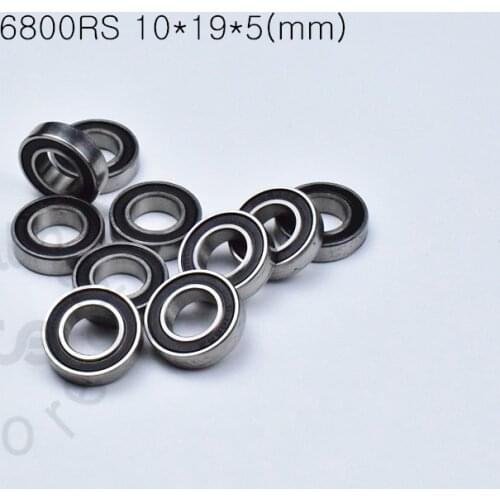 6800RS 10*19*5(mm) 10piece free shipping bearing ABEC-5 6800 chrome steel bearing rubber sealed bearing Thin wall bearing 61800