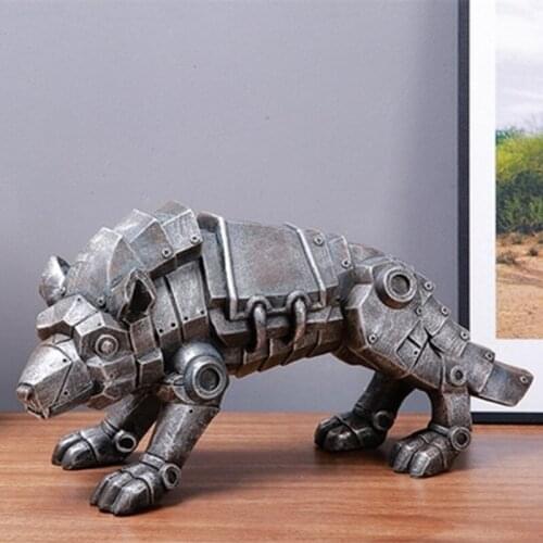 ABSTRACT SCULPTURE NORDIC INDUSTRIAL STYLE MECHANICAL WOLF DECORATION BAR RESTAURANT CAFE CLUB HOME DECOR A1236