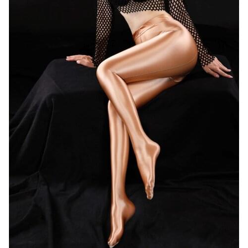 Candy Color Wet Look Shiny High Waist Panty-hose Push Up Fitness Legging Dance Performance Night Clubwear Trousers Pencil Pants