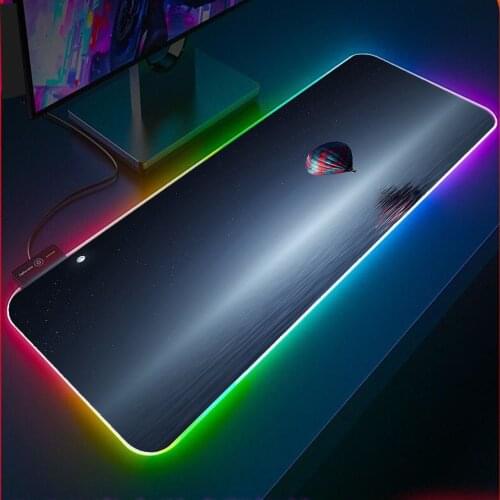 Hot Air Balloon RGB Large Mouse Pad Backlit Color Alfombrilla Game Turkey MousePad 90x40cm Gaming Accessories LED Desktop Pad