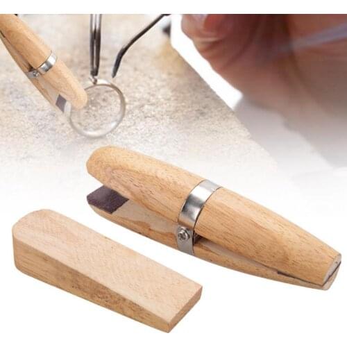 New High Quality Wood Ring Clamp Jewelers Holder Jewelry Making Benchwork Professional wood tweezers Hand Jewelry Tools