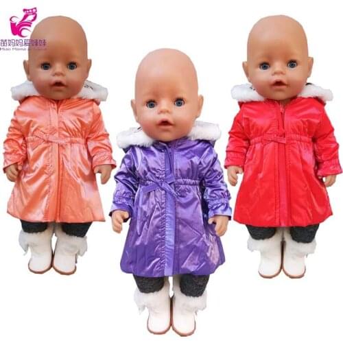 17 Inch Baby Doll Clothes Long Coat For 18 Inch Girl Dolls Jacket Toys Wears