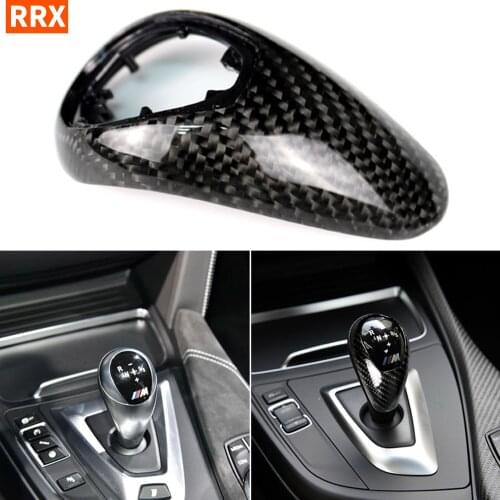 For BMW M2 M3 M4 M5 M6 F87 F80 F82 F83 F10 F12 F13 F06 Carbon Fiber Replacement Car Gear Shift Knob Cap Cover Decor Accessories
