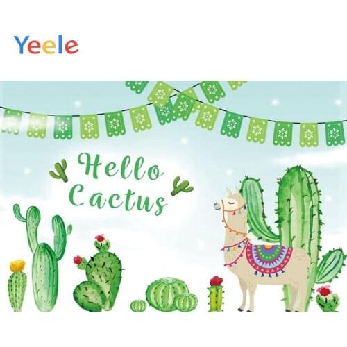 Cactus Camel Desert Newborn Baby Shower Boy Birthday Party Photography Backdrops Photographic Background For Photo Studio Shoot