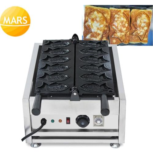 Commercial Use Japanese Waffle Fish Cake Bread Maker Electric Croissant Taiyaki Machines Iron Snack Waffel Bakery Machinery