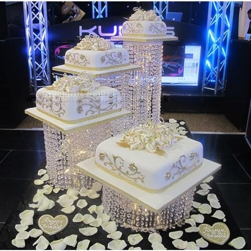 3pcs Crystal Cake Stand Birthday Decoration Hot Sale Wedding Table Centerpices