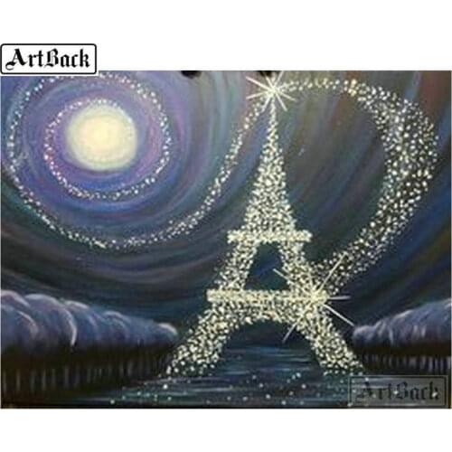 Full square drill 5d diy diamond painting tower crystal diamond embroidery 3D mosaic crafts for home decoration painting kit