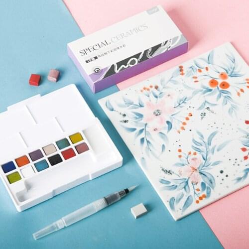 Ceramic painting pigment solid watercolor box high temperature 1150--1320 degrees Celsius underglaze pottery tool pigment