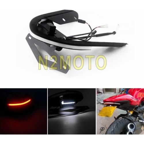 LED Tail Tidy Fender Eliminator Kit Taillight Brake Turn Signals License Plate Light Bracket For Ducati Monster 1200/S 2014-2016
