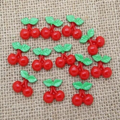 LF 20Pcs Mixed 17x17mm Cherry Decoration Crafts Flatback Cabochon Embellishments For Scrapbooking Cute Diy Accessories