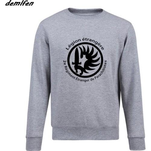 Spring Autumn Fashion Men O-Neck Fleece Sweatshirt Inspired Legion Etrangere Special Forces World War Army Hoodies Coat Tops