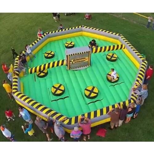 Inflatable interactive game wipe out game for 8 people play