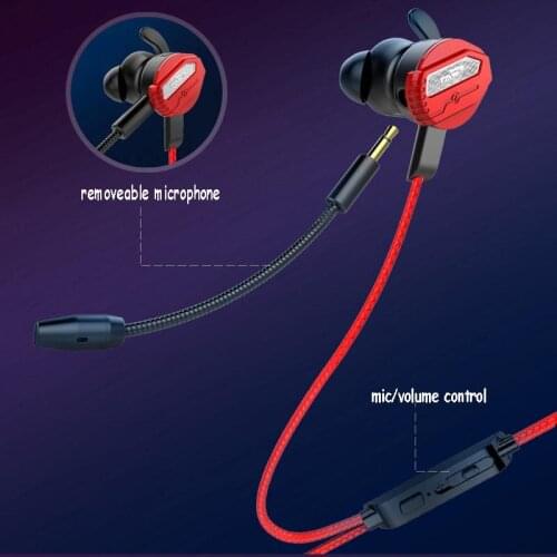 Best Gaming Mobile Earphone with Microphone Volume Control for for PUBG Mobile Earphone Smartphones 3.5mm In Ear Earbuds