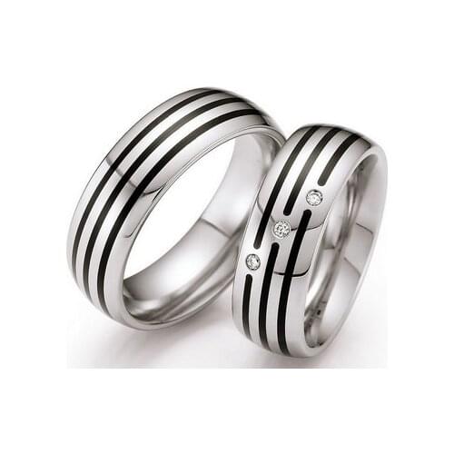 2014 Luxury 100% Pure Titanium Handmade wedding bands engagement rings sets for lovers couples