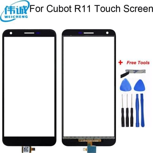 TouchScreen Front Glass Panel For Cubot R11 Sensor Touch Screen Parts Digitizer Panel Lens Sensor Mobile Phone Tools