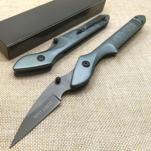 Damascus Steel Folding Knife Steel Handle Portable Pocket Knife Tactical Camping Hunting Knife Outdoor Survival Knives EDC Tools