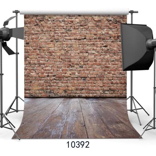 Vintage Brick Wall Wooden Floor Photography Backgroud For Portrait Baby New Born Shower Backdrop Adult Photo Shoot Booth Studio