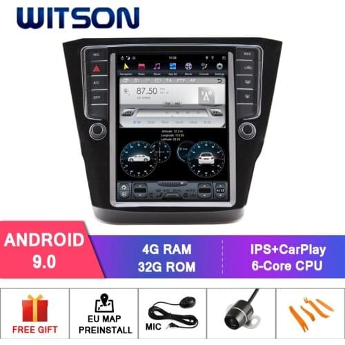 WITSON Android 9.0 TESLA STYLE For VOLKSWAGEN MAGOTAN 2017 4GB GPS NAVIGATION AUTO STEREO VERTICAL SCREEN