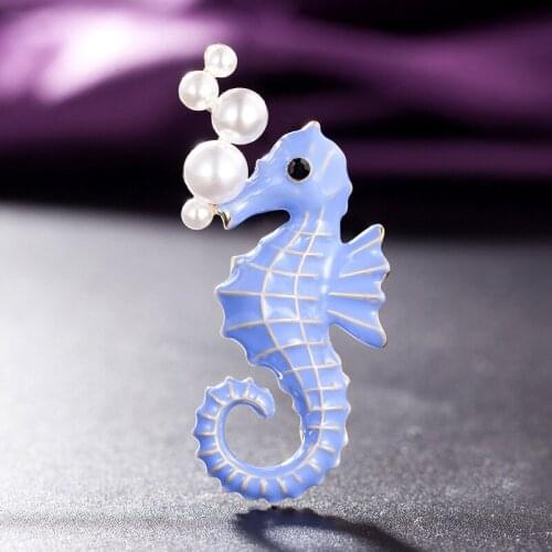 Zlxgirl mixed design seahorse mens cheap animal cartoon brooches pins nice hijab accessory hats and bags jewelry pins