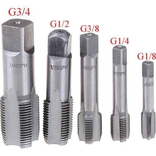1pcs G1/8 1/4 3/8 1/2 3/4 HSS Taper Pipe Tap BSP Metal Screw Thread Cutting Tools High Quality