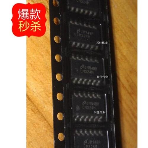 10PCS LM324M Quad Operational Amplifier LM324 SOP14 package