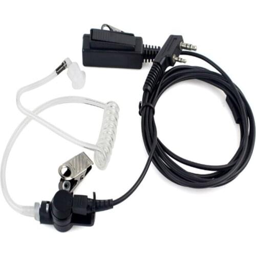 2-wire Pin Acoustic Tube Headset Earpiece PTT Mic For Kenwood TK-2180 TK2100 TK2107 TK2160 TK3100 TK-3180 Radio Walkie Talkie