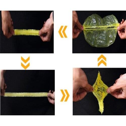 20Pcs Disposable Shower Cap Plastic Waterproof Transparent Color Shower Hat Hotel For Travel Home One Time Bathroom Products