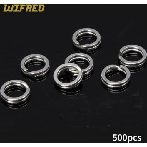 500 pcs/lot Stainless Steel fishing Split Rings Lures rings connector Fishing ring No Rust In Saltwater Wholesale