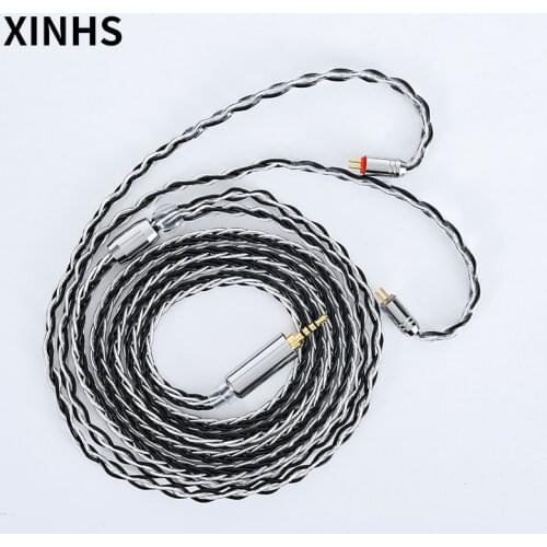 8 Core Silver Plated Wire Earphone Cable 2PIN/TFZ/MMCX/QDC Earbuds Cable For SE846 SE535 UE900S ED12 TRN V80 V20 V10