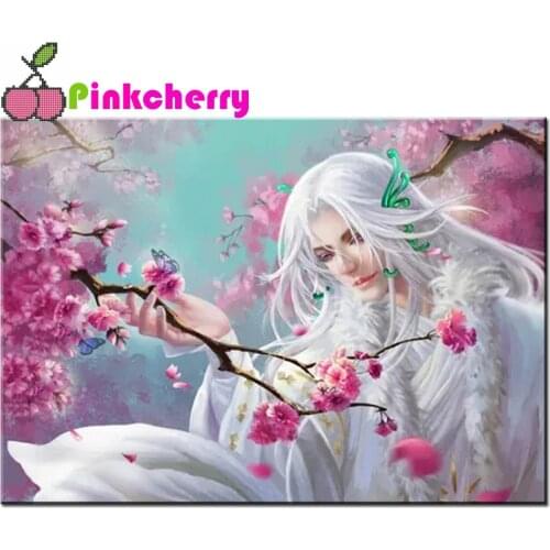 5d Diy Diamond Painting Japan Anime boy sakura scenery Cross Stitch Full Square Diamond Embroidery beads mosaic Pattern k993
