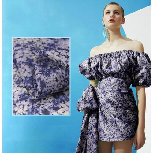 50x112cm natural 100% mulberry silk organza satin fabric 12mm printed fashion clothing fabric for dress wholesale silk cloth