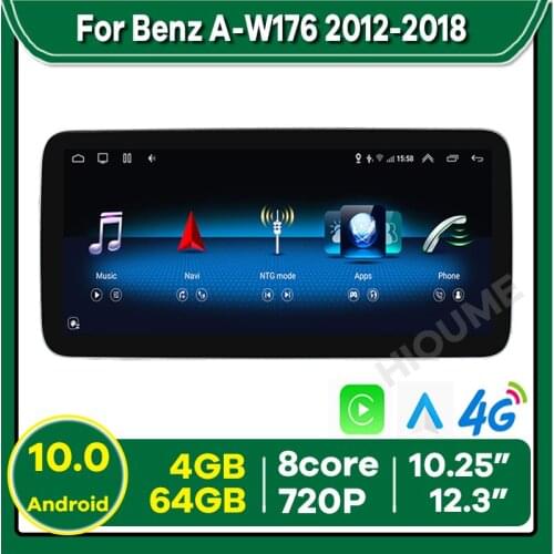 10.25" Andriod 10 8GB ROM Display for Benz A class W176 ,CLA class C117 / X156, NTG 4.5/5.0 2012-2015 Car Radio GPS IPS