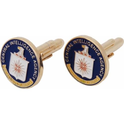 US CENTRAL INTELLIGENCE AGENCY CIA CUFF LINKS BADGE WITH BOX