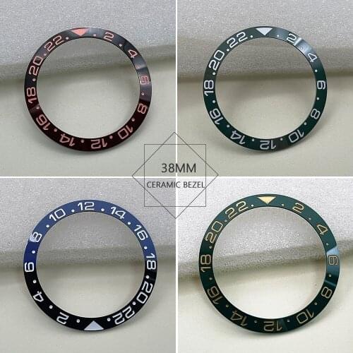 Luxury Brand Watch Ceramic Bezel Insert 38mm Sub MOD Replacements Parts GMT/Drivers Watches for Men 40mm Case Ring Accessories