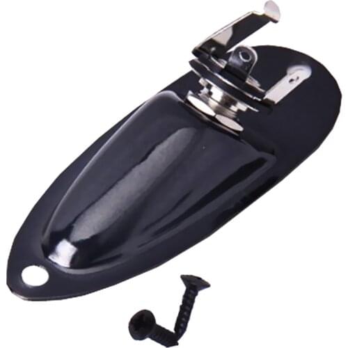 Black Stratocasters Boat Style Plate Input Output Jack For Electric Guitar Accessories