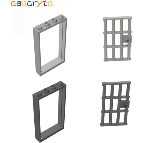Aquaryta 10pcs Door 1x4x6 Enlighten Building Blocks Brick Part Compatible with 60621/60596 Assembles Particles Toy For Children