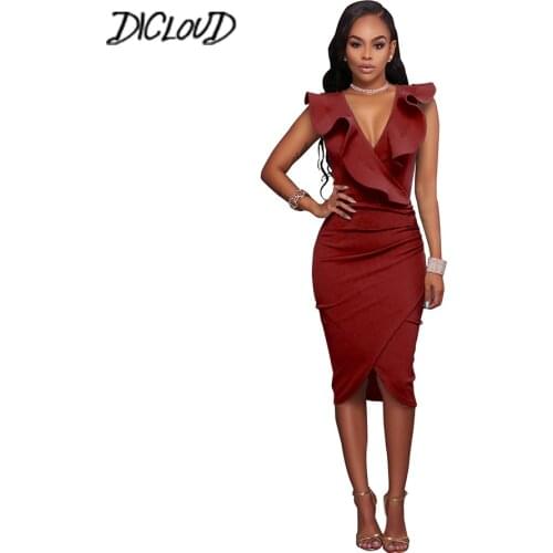 DICLOUD Summer Dresses With Flounces China