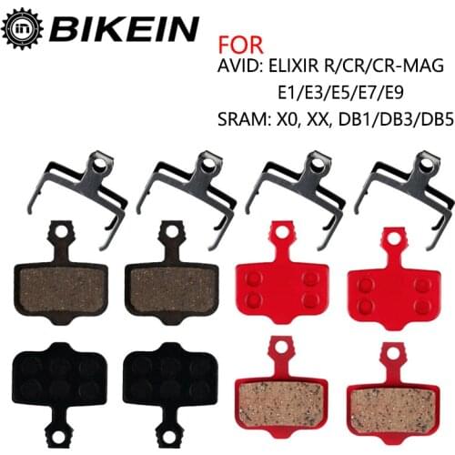 BIKEIN 4 Pairs MTB Bicycle Disc Brake Pads For Avid Elixir R/CR/CR-MAG/E1/3/5/7/9 Sram X0 XX DB1/3/5 Mountain bike brakes pads