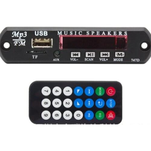 Elistooop DC 5V 12V Wireless MP3 WMA Decoder Board Audio Module USB TF Radio Car Music MP3 For Car accessories