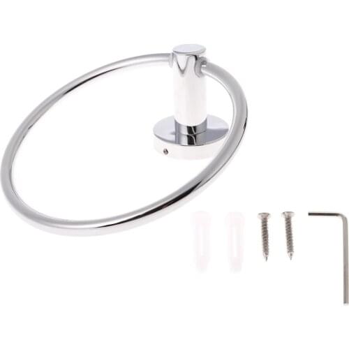 Stainless Steel Towel Ring Holder Hanger Chrome Wall Mounted Bathroom Home Hotel