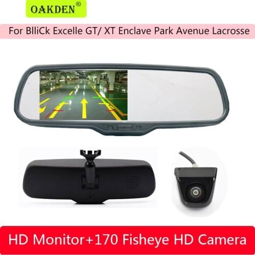 For BlliCk Excelle GT/ XT Enclave Park Avenue Lacrosse 4.3 Inch Car Rear View Camera Mirror Monitor with Special Bracket Backup