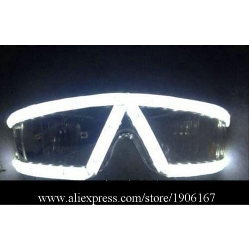 Fashion Night Club Bars Stage Costume Sunglasses LED Luminous Flashing Stage Glasses Event & Party Supplies