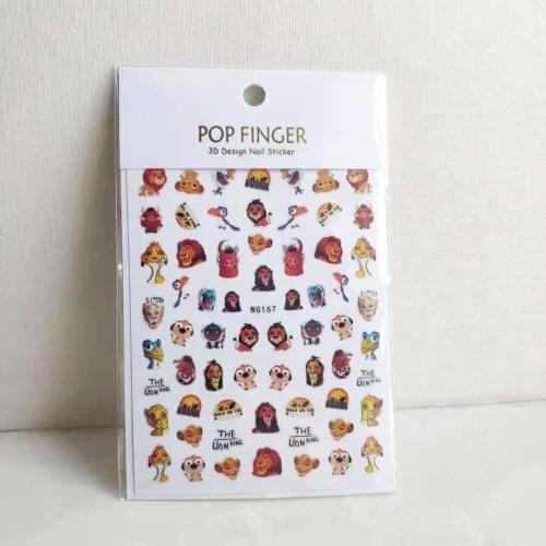 The Lion King Nail Art Stickers Tips Simba Childrens Animation Peripherals Creativity Manicure Foils Accessories Decals