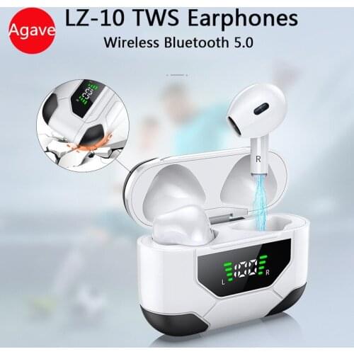 New LZ-10 TWS Wireless Earphones Bluetooth Outdoor Sports Headphones HD Stereo Touch Support Wireless Charging For Android IOS