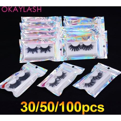 OKAYLASH 25mm luxury big volume eyelashes wholesale bundles real mink 8D wispy eye lashes reusable long eyelash in bulk