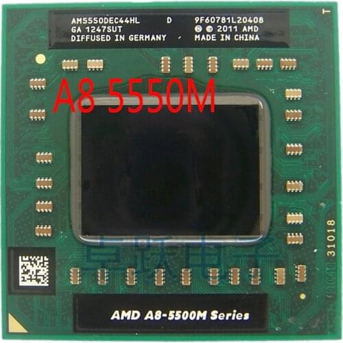 AMD Laptop CPU A8 5500M series A8-5550M A8 5550M AM5550DEC44HL Socket FS1 CPU 4M Cache/2.1GHz/Quad-Core Notebook processor