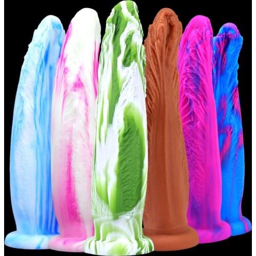 Realistic Anal Dildo Anal Plug Fruit Vegetable Soft Liquid Silicone Artificial Penis Female Masturbation Sex Toys for Couples 18